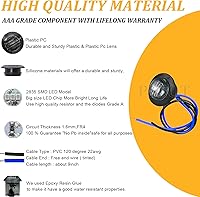 Vista 6 de PSEQT Luces LED redondas laterales de 3/4 pulgadas, indicadores de señal de giro, luz de ojal de bala, impermeable, para remolque, camión, autobús
