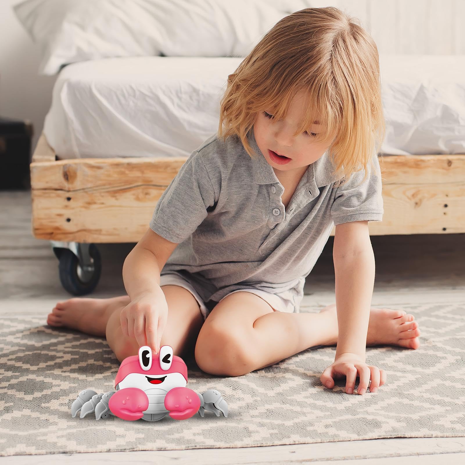 Granchio Giocattolo Interattivo Con Sensori Ostacoli | DECOHOME Gioco In Movimento Con Luci E Suoni Per Bambini 3+ Anni