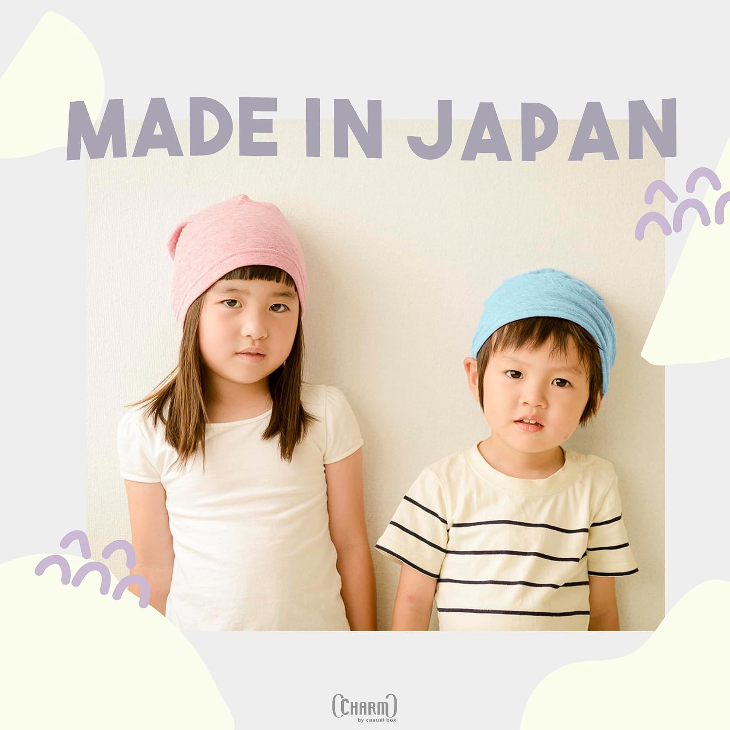 CHARM Baby Boys Slouchy Beanie - 100% Organic Cotton Soft Hypoallergenic Infant Toddler Girls Cap Made in Japan Green