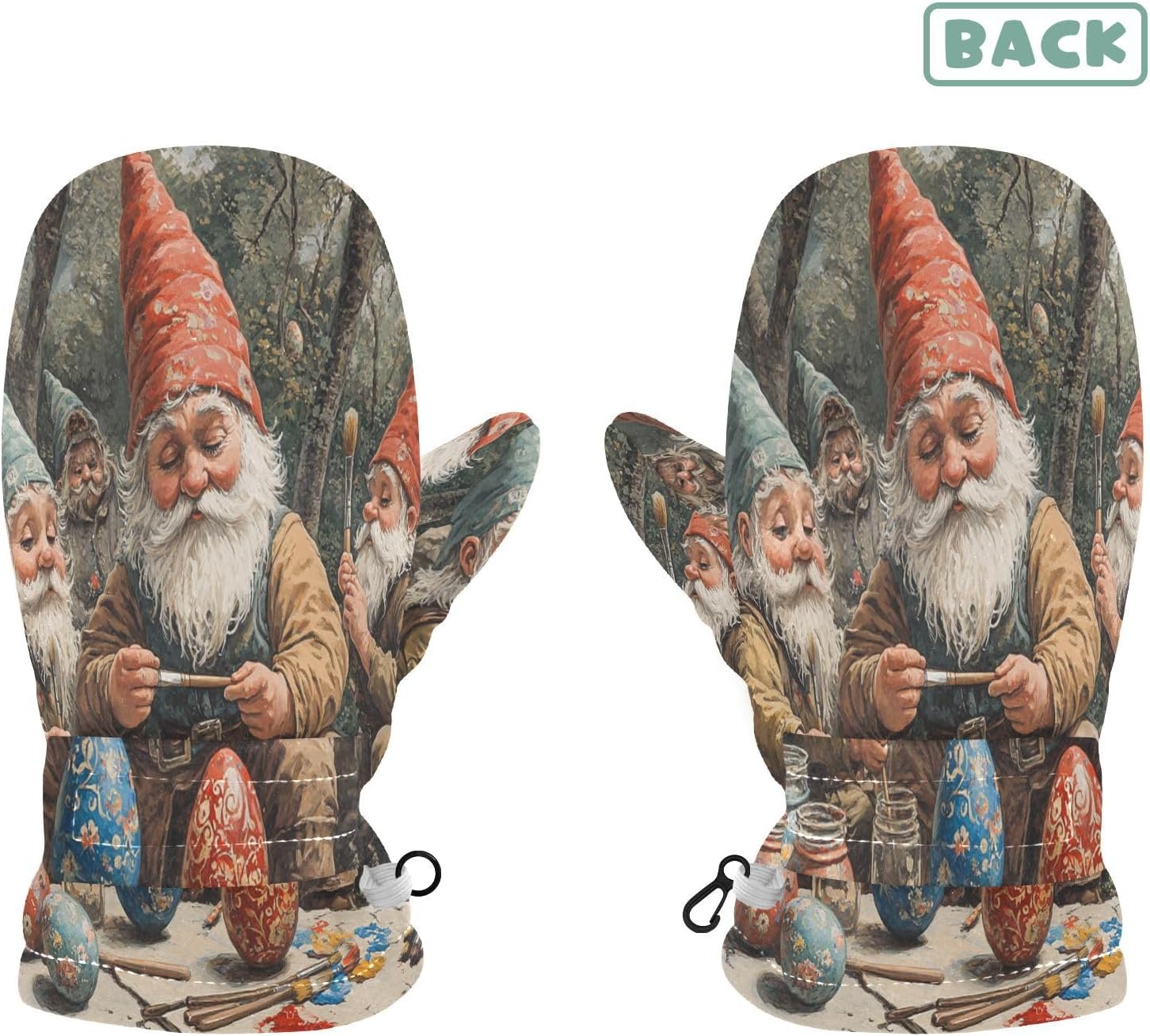 Gnome Eggs Easter Toddler Mittens Kids Winter Gloves Warm Infant Mittens Fleece Lined for Baby Boys S