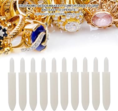 Denash 10Pcs Gold Testing Touchstone, Pen Plating Tips for Jewelry Electroplating, Gold Detection Stone with Ergonomic Design for Jewelry Making Repair