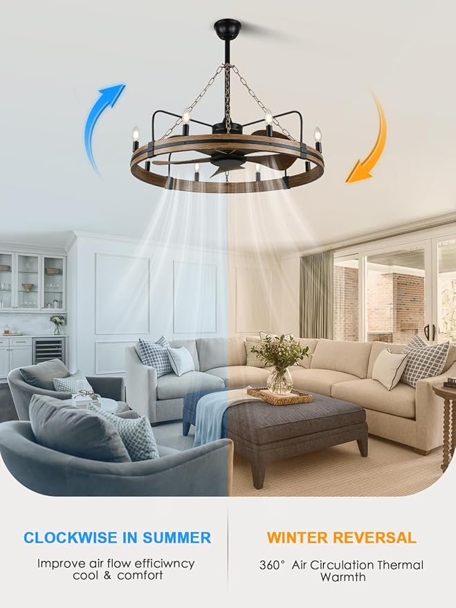 Ventilador de Techo 36 Pulgadas Con Luz y Control Remoto 6 V miniatura 6