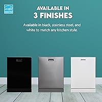 Vista 5 de Equator 24" Built in Tall Tub Dishwasher 15 Place 3rd Rack 8 Wash 1400 RPM Turbo Dry 110V E-Star in Silver