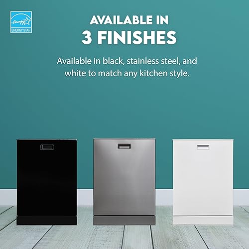 Miniatura 5 de Equator 24" Lavavajillas empotrados con 3er estante 15 lugar 0.12 oz silencioso 51 dB 110V EStar con estantes de acero inoxidable resistentes a la