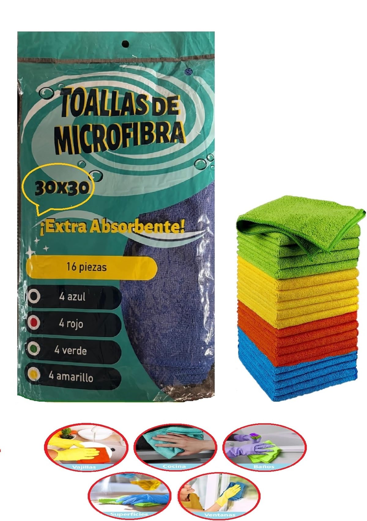 Pack 5 Chiffons Lavables Polti Vaporetto - Compatible Smart 35/40/100, SV400 Etc.