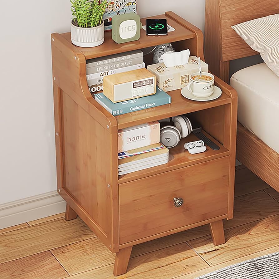 Amazon｜FRRBIG スマートベッドサイドテーブル 充電ステーション