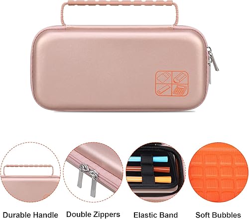 Miniatura 4 de BOVKE Calculadora gráfica de viaje rígida para Texas Instruments TI-84 Plus CETI-83 Plus CECasio fx-9750GII, bolsillo adicional para cables USB,