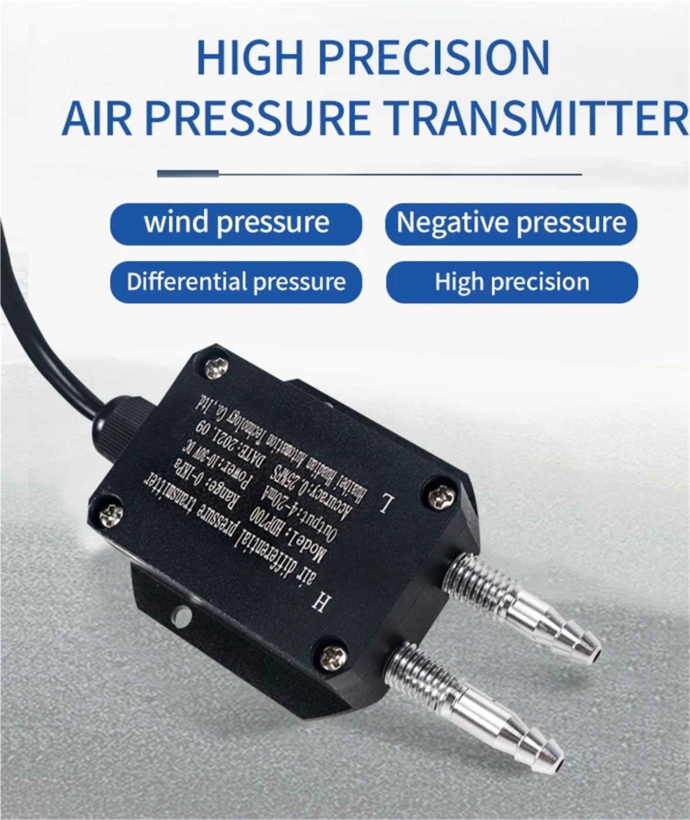 Transmisor de presión, Sensor de presión diferencial, transmisor absoluta inteligente(0-2kPa)