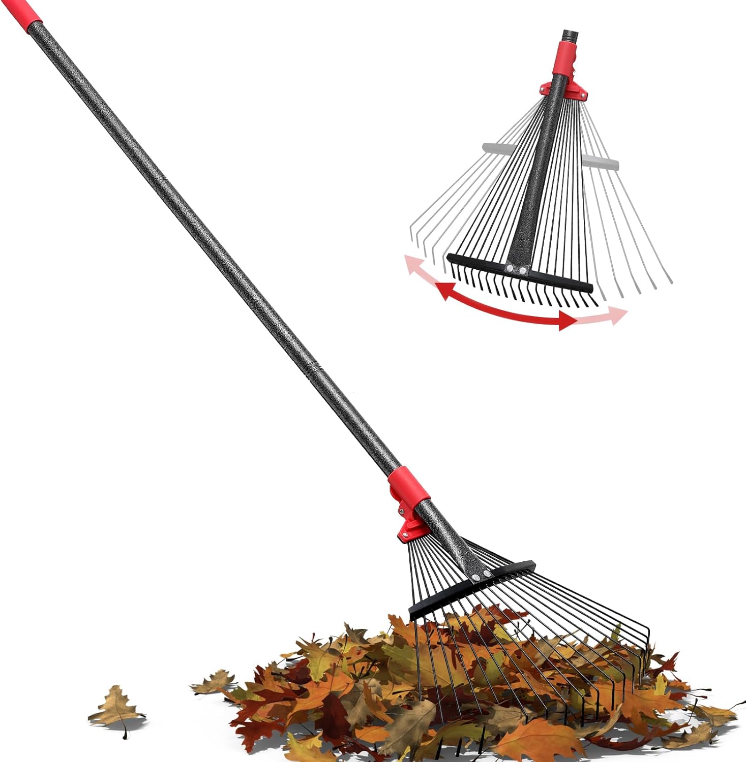 Amazon.com : Lightweight Leaf Rake for Lawn, 8-17