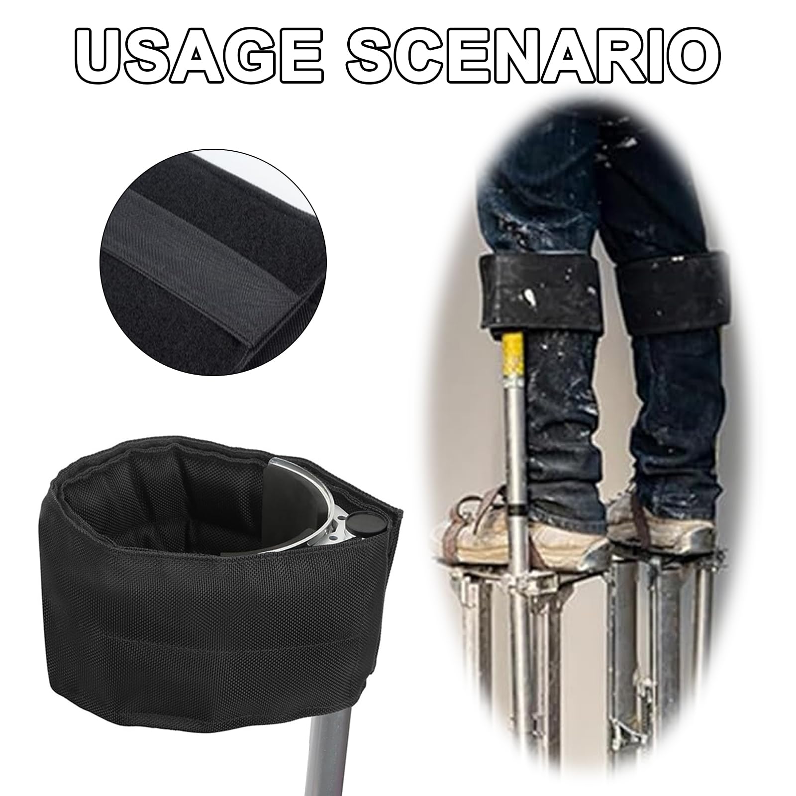 Lot de 2 sangles d'échasses pour cloison sèche – Design confortable et réglable pour cloison sèche – Sangles de jambe pour adultes – Bandes de rechange pour cloison sèche, peinture, isolation