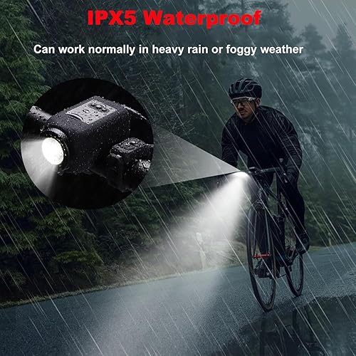 Miniatura 6 de Bocina de bicicleta eléctrica y luz de bicicleta 2 en 1, bocina de bicicleta fuerte de 110 dB, 5 modos de sonido, luz delantera de bicicleta