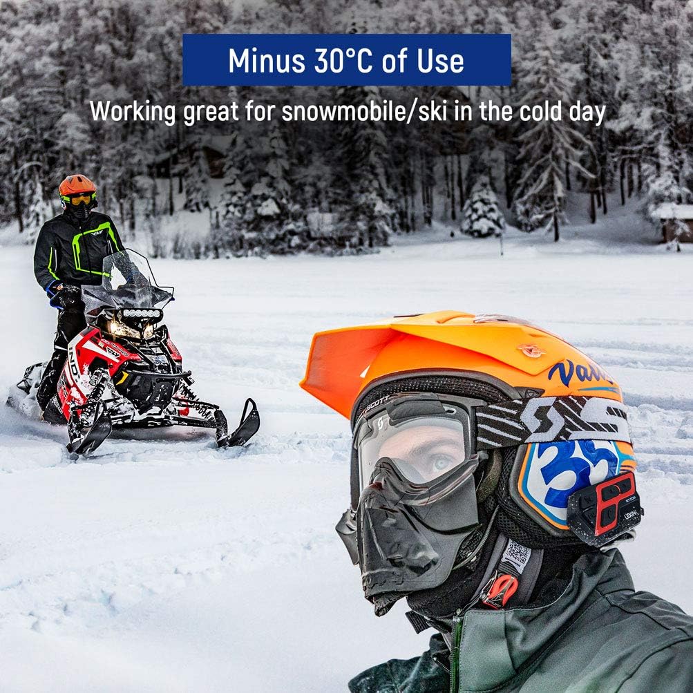 Holiday Deals 🛒 LEXIN 2pcs ET-COM Motorcycle Helmet Bluetooth, Motorcycle Communication Systems with Noise Cancelling,1200m Motorcycle Headset Intercom for ATV Dirt Bike