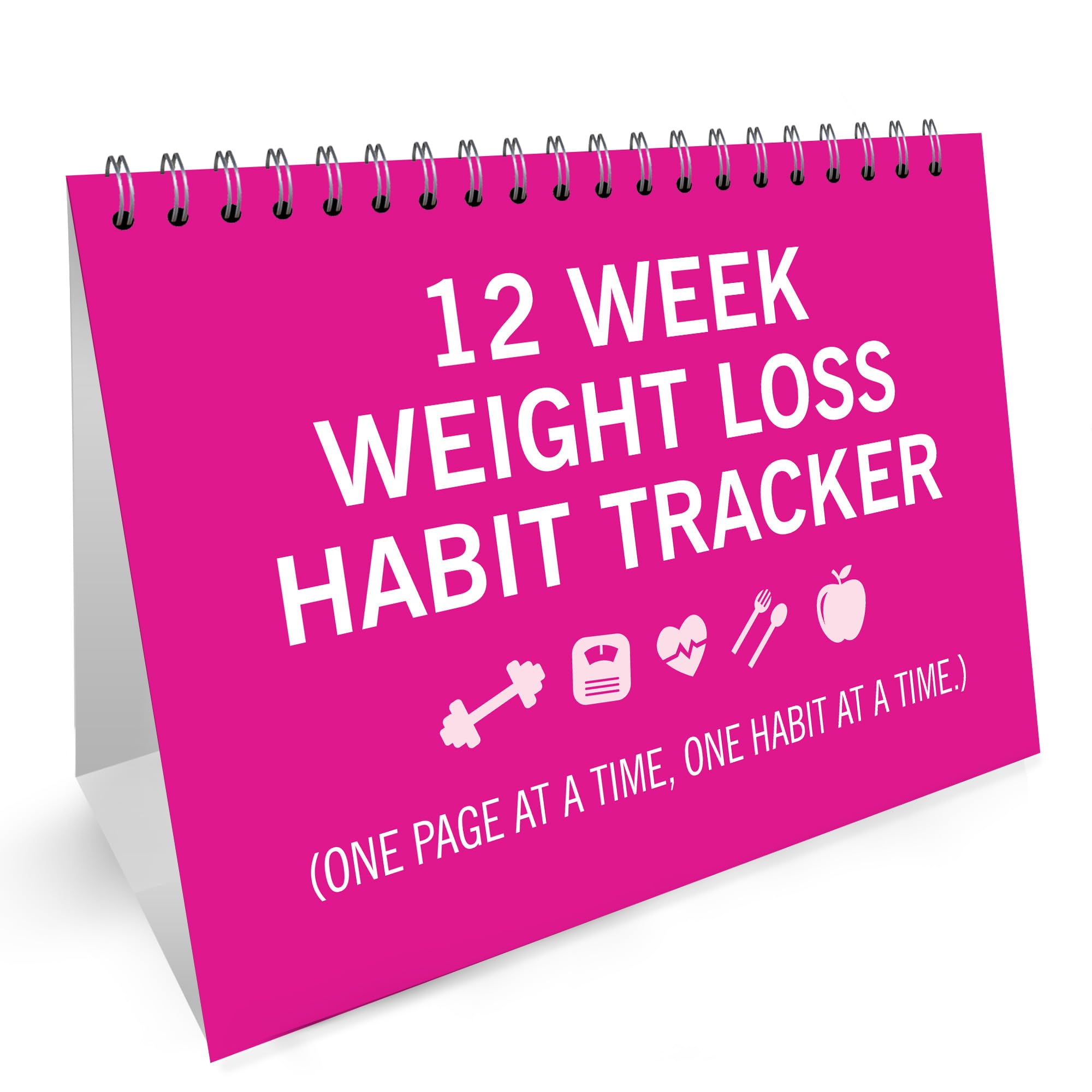 RED OCEAN 12 Week Weight Loss Habit Tracker And Body Measurement Tracker Weight Loss Tracker Gift For Him Her Weight Loss Progress Tracker (Pink)