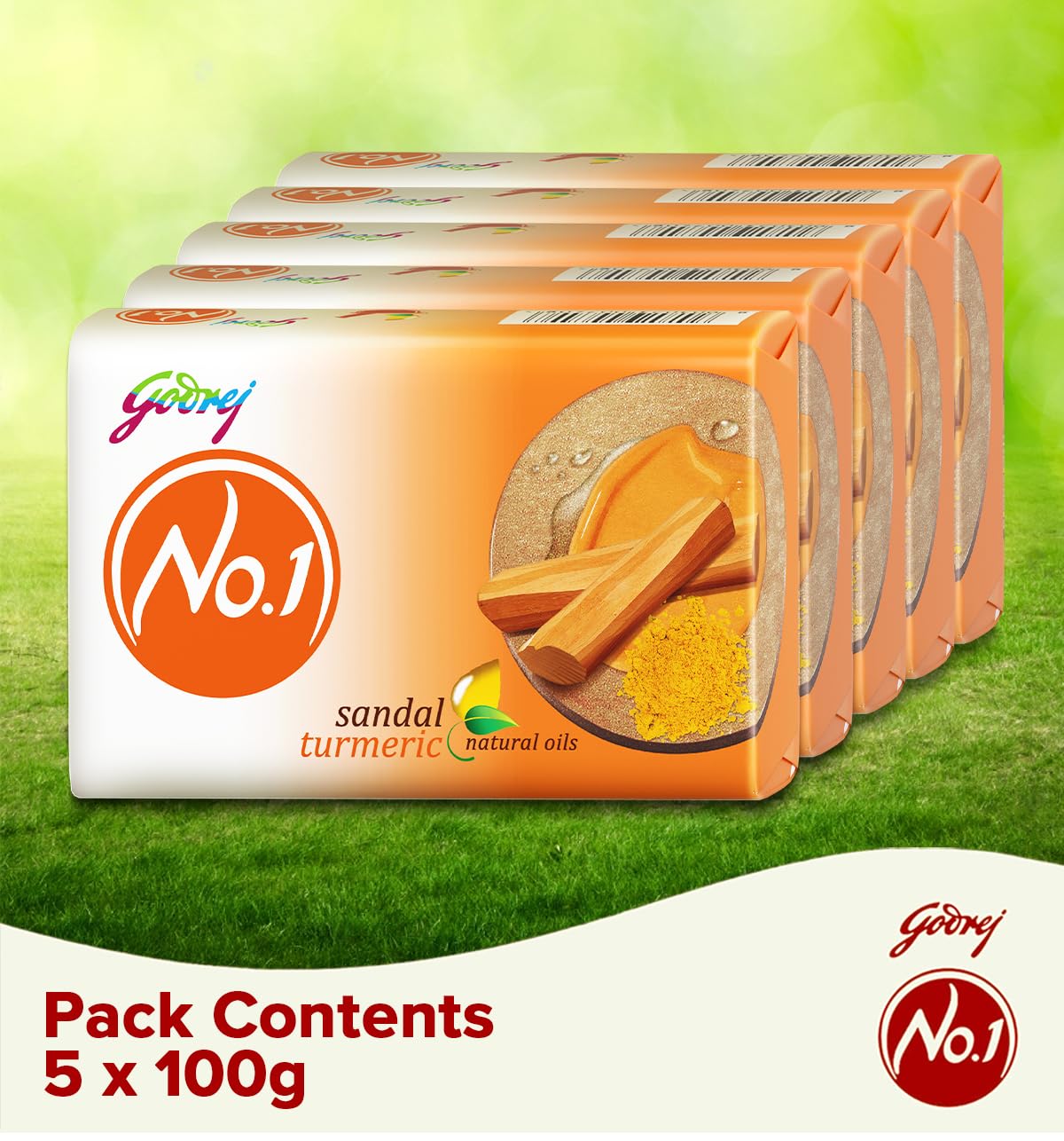 Godrej Soaps, Sandal No. 1 Soap, 125 Gram