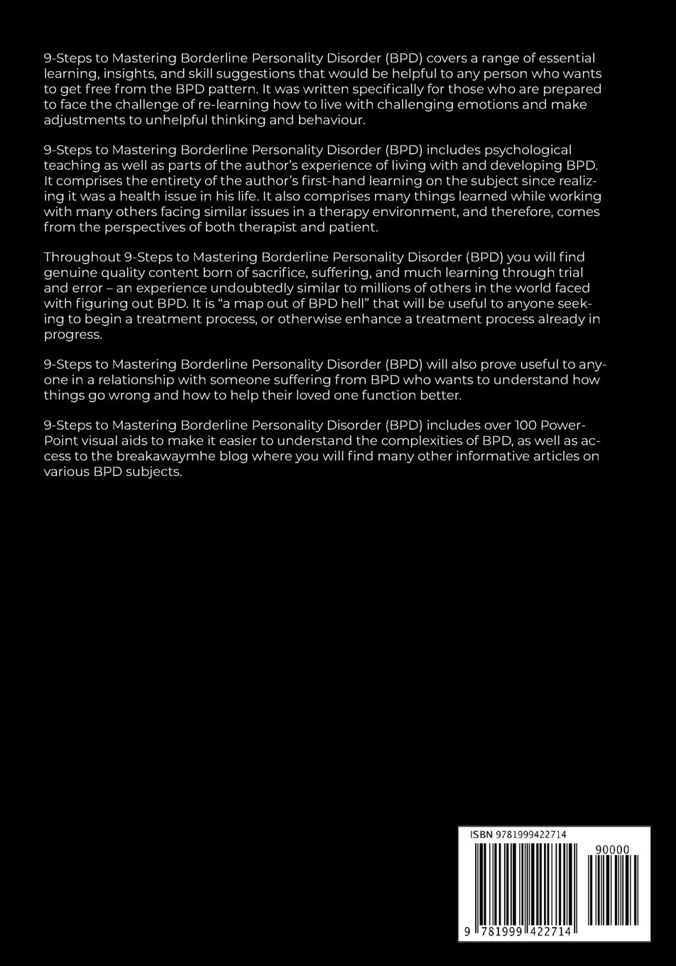 9-Steps to Mastering Borderline Personality Disorder (BPD): Lessons Learned by a Male Psychologist Living with BPD
