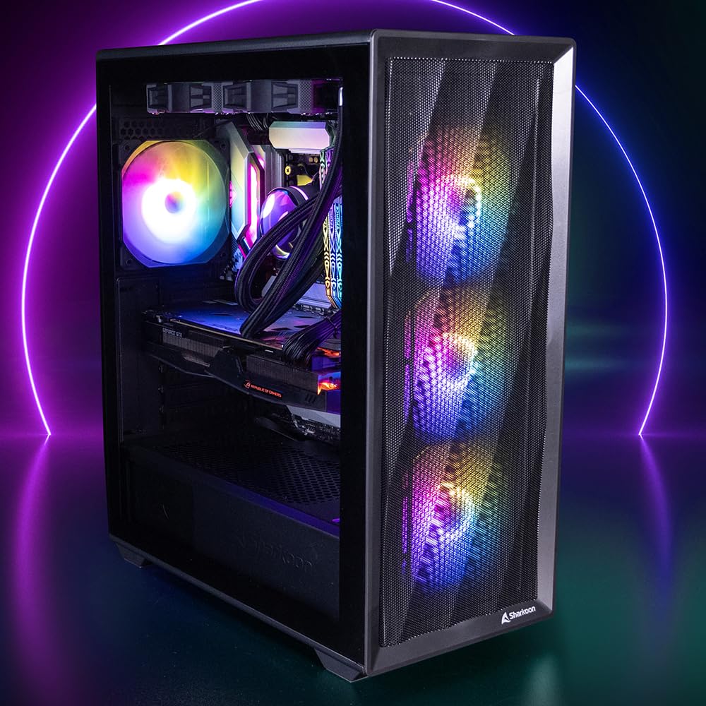 Sharkoon VK4 Rainbow Nero, ATX PC Case