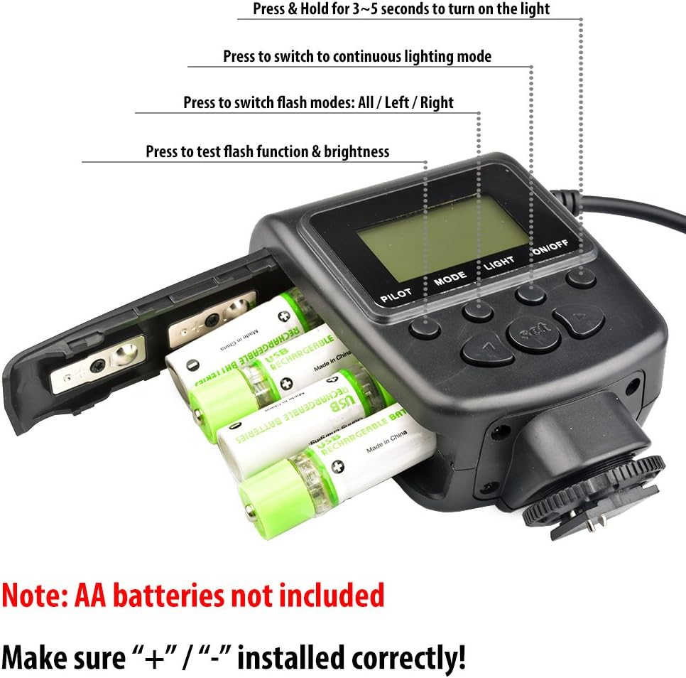 Lightdow 48 Pieces Macro LED Ring Flash Light with LCD Screen Display for Canon Nikon Sony DSLR Cameras : Electronics