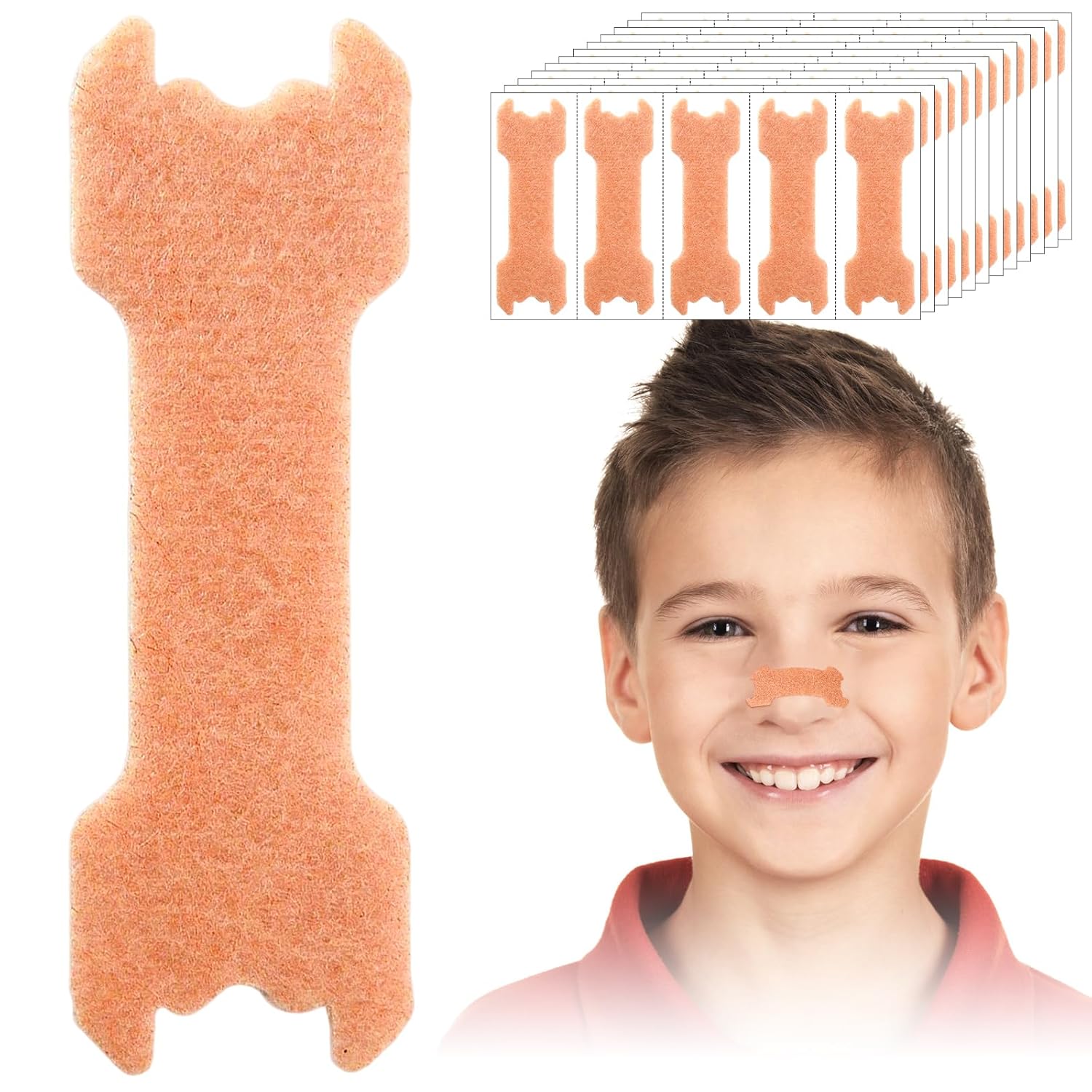 CMINAUS 60Pcs Small Size Kids Nose Strips Extra Strength Nasal Strips for Kids Girls Breathing Strip for Snoring