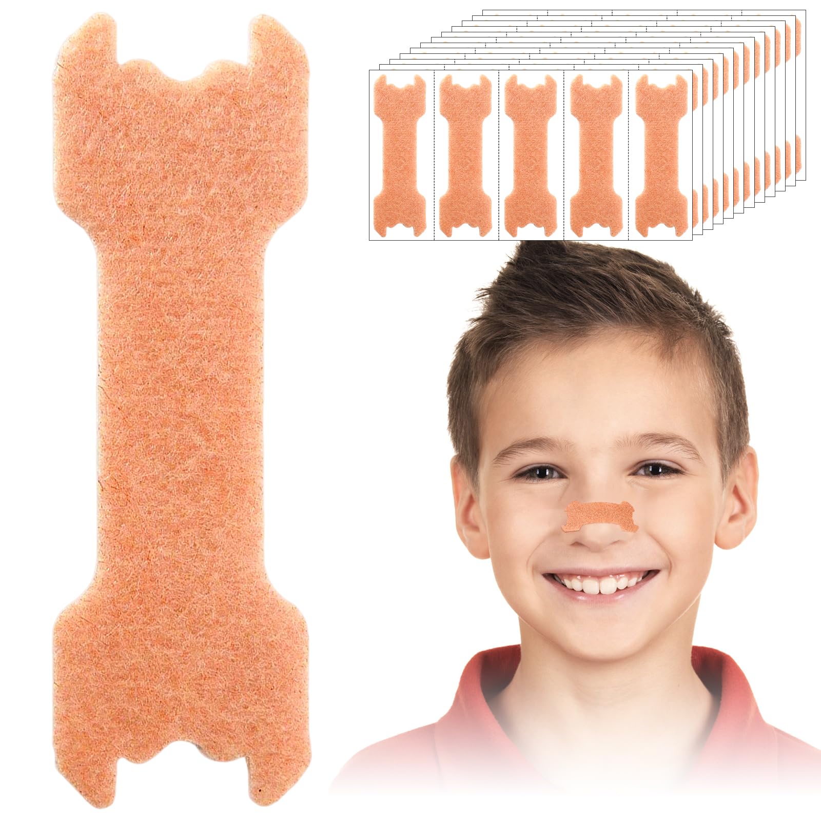 CMINAUS 60Pcs Small Size Kids Nose Strips Extra Strength Nasal Strips for Kids Girls Breathing Strip for Snoring
