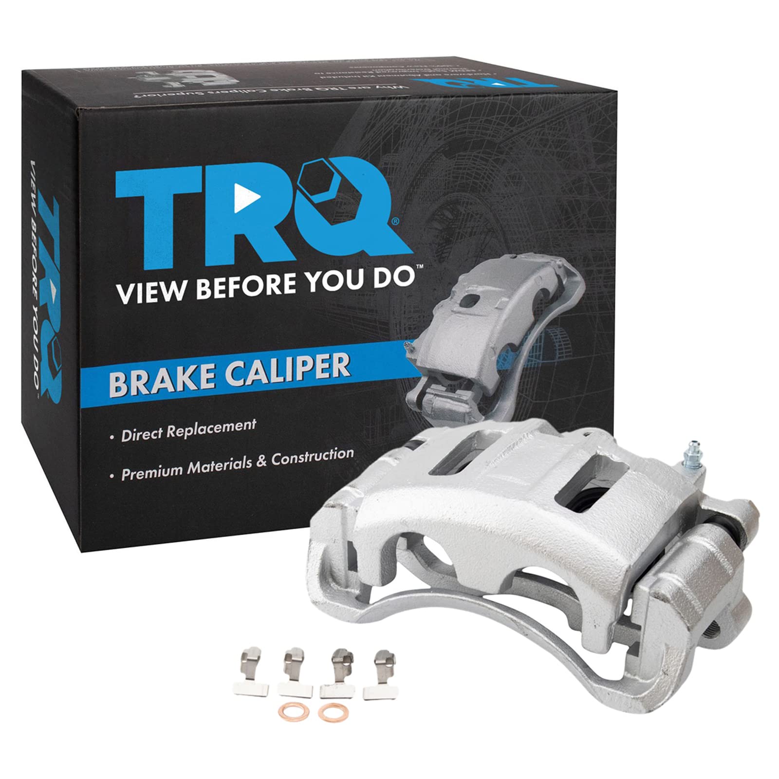 TRQ Front Left Brake Caliper w/Bracket Drivers Side