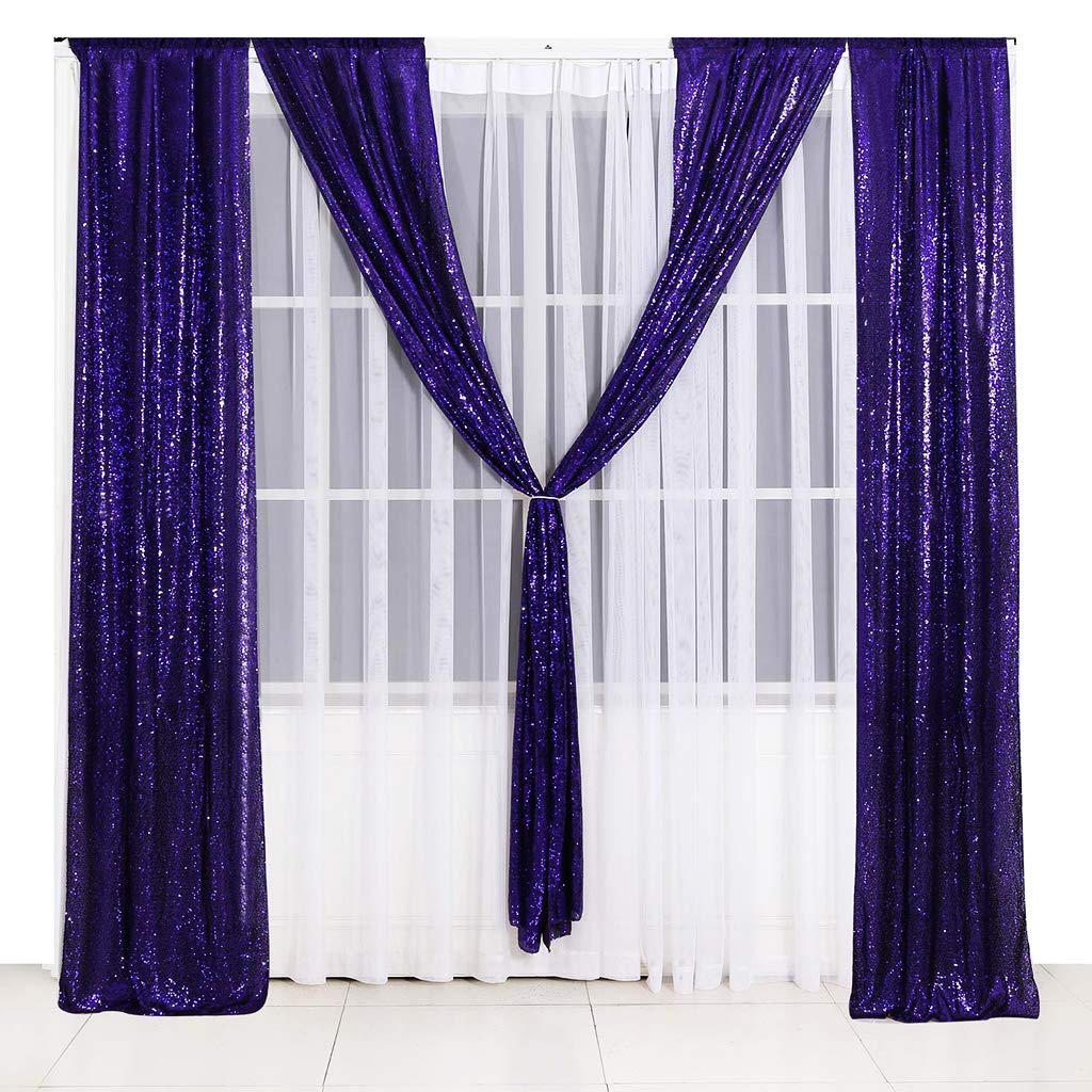 2Pieces Sequin Backdrop 2ftx8ft(60x243cm) Shiny Seamless Photo Booth Curtain for Party Wedding Decoration Photo Background, Iridescent — view 114
