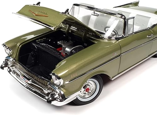 Miniatura 3 de Auto World 1957 Chevrolet Bel Air Convertible Escala 118 Diecast