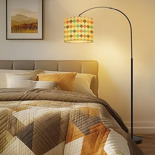 Miniatura 6 de Lamp Shades Set of 2 Seamless retro 70s Drum lampshades for Floor Lamps Table Lamps Pendant Light 11"x8.9" Replacement Large Lampshade Easy Assembly
