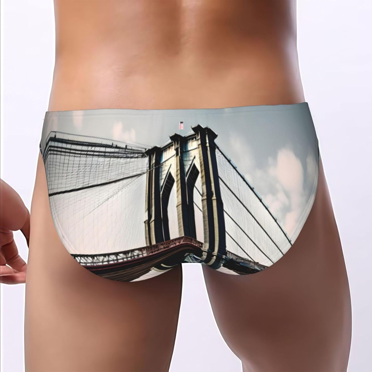 Brooklyn Bridge S Print Mens Underwear Soft Mens Bikini Briefs With Pouch Tagless Briefs For Men Perfect For Daily Wear