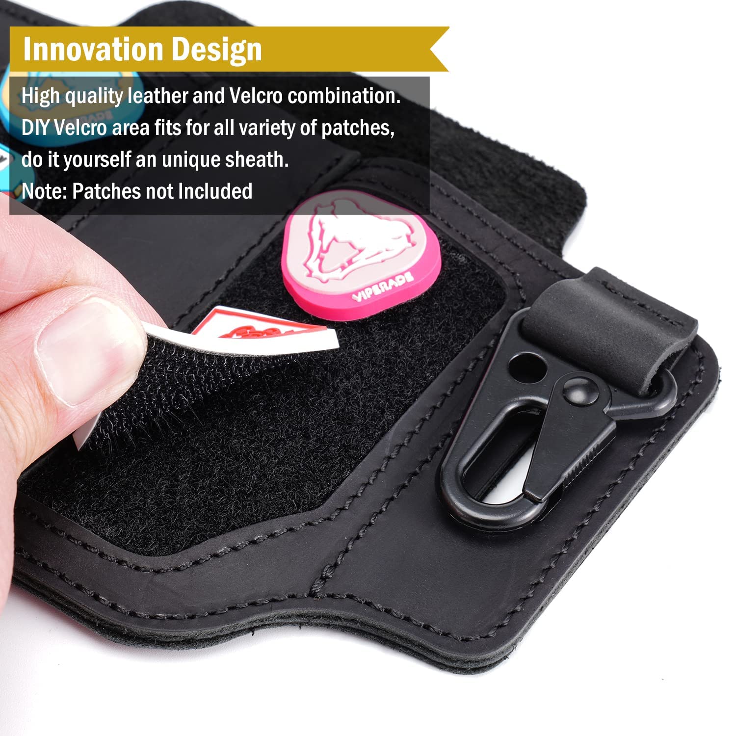 VIPERADE PL3 Gaine en Cuir avec Boucles, Organiseur De Poche EDC pour Homme, pour Ranger Les Multi-Outils, Les Lampes De Poche, Etc,Organisateur de Ceinture avec Porte-Stylo et Porte-Clés