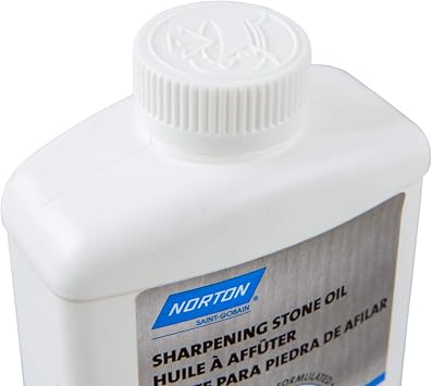 Norton Abrasives - St. Gobain XB5 Sharpening Stone Oil, Specially Formulated Natural Highly-Refined Light Mineral Lubrication Oil, Pharmacopoeia Grade Safe For Kitchen Use, 1 Pint/16 Ounce