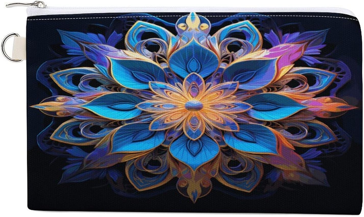 Rectangle Mandala Coin Purse Mini Coin Pocket Pouch Change Holder for Men Women Portable Change Wallet