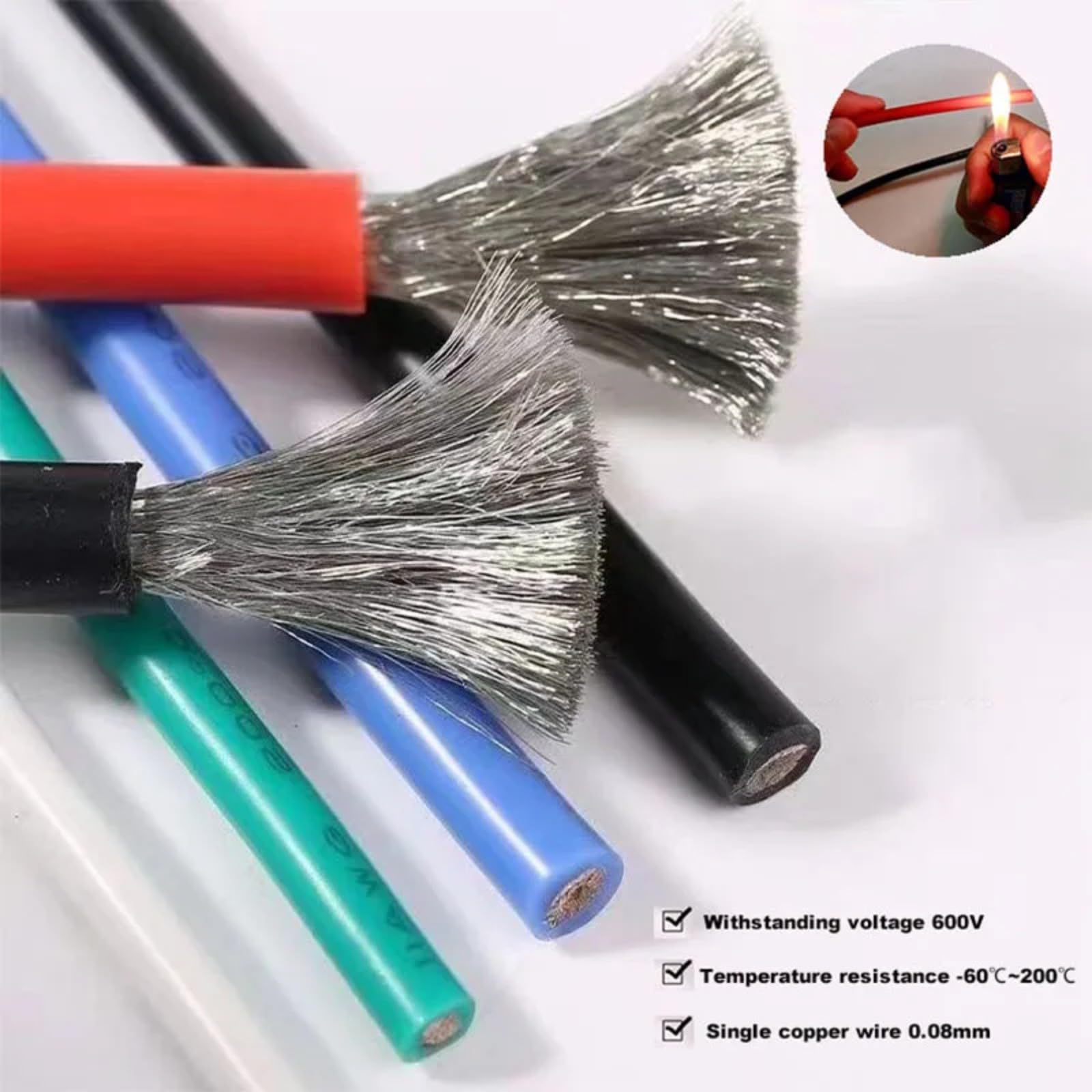 16 17-28 30 alambre eléctrico 10 color conjunto de cable conexión múltiples hebras
