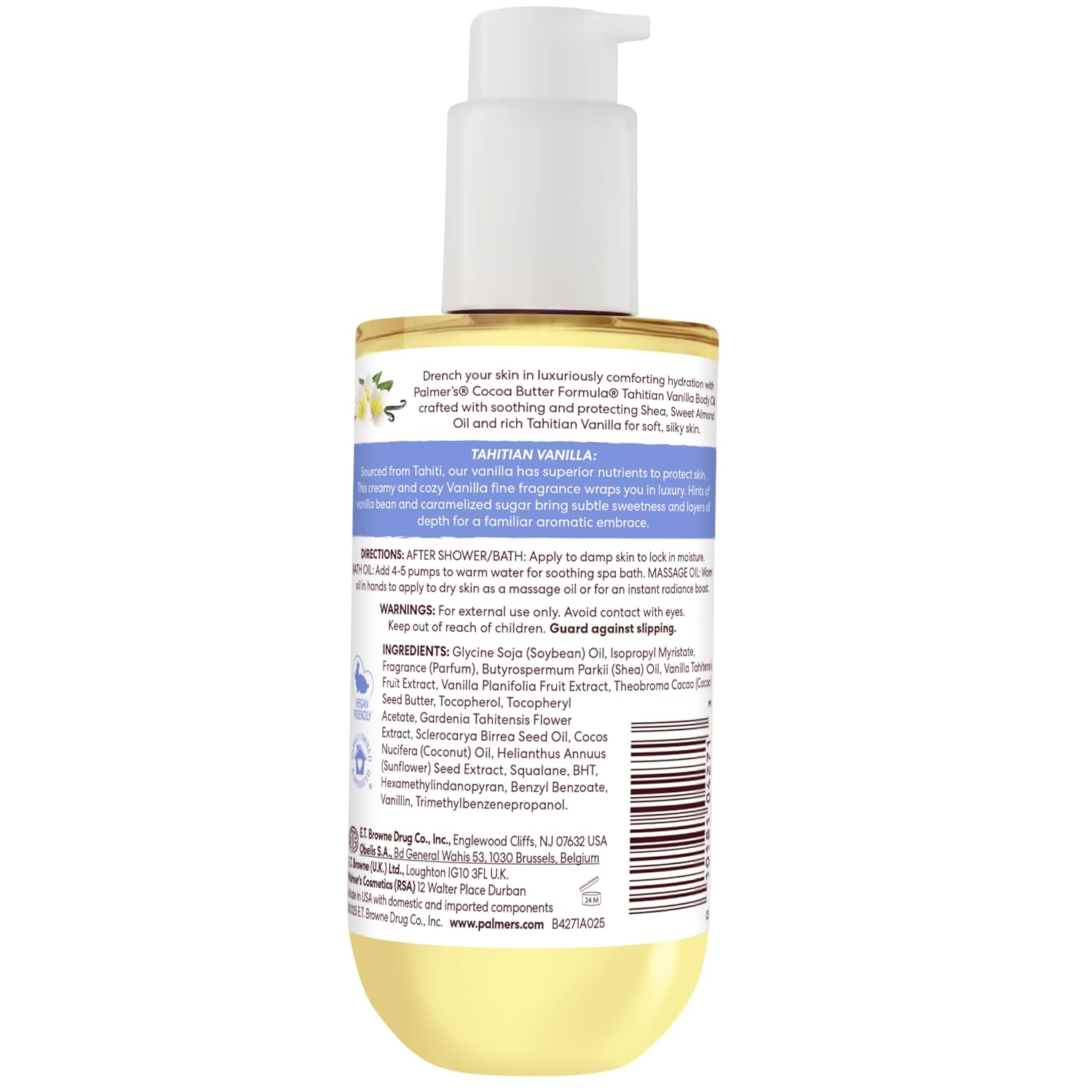Palmer's Tahitian Vanilla Body Oil, Cocoa Butter Formula, 6.5 Fl Oz (Pack of 12) image 2