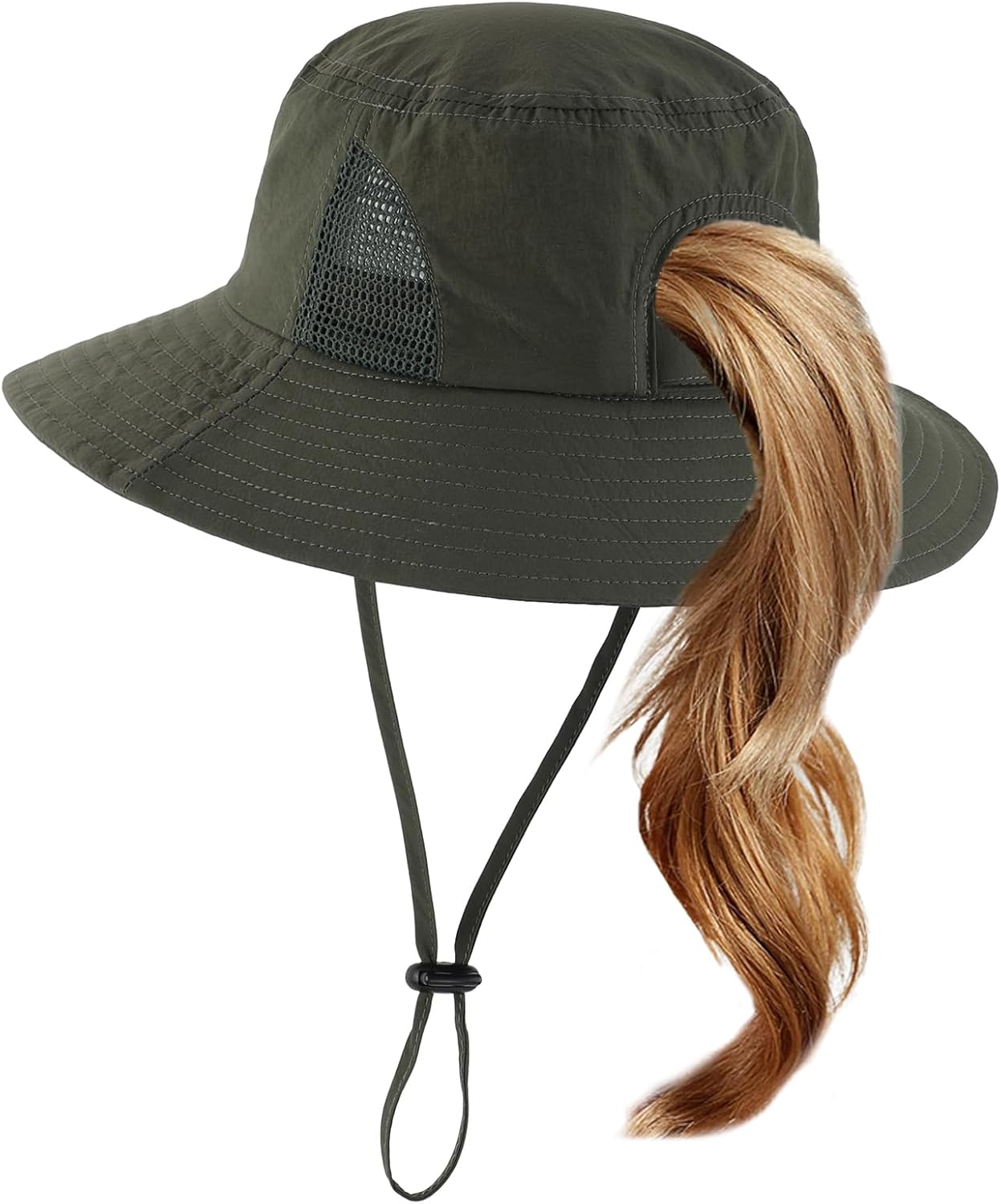 Connectyle Womens UPF 50+ Beach Sun Hat with Ponytail Water Resistant