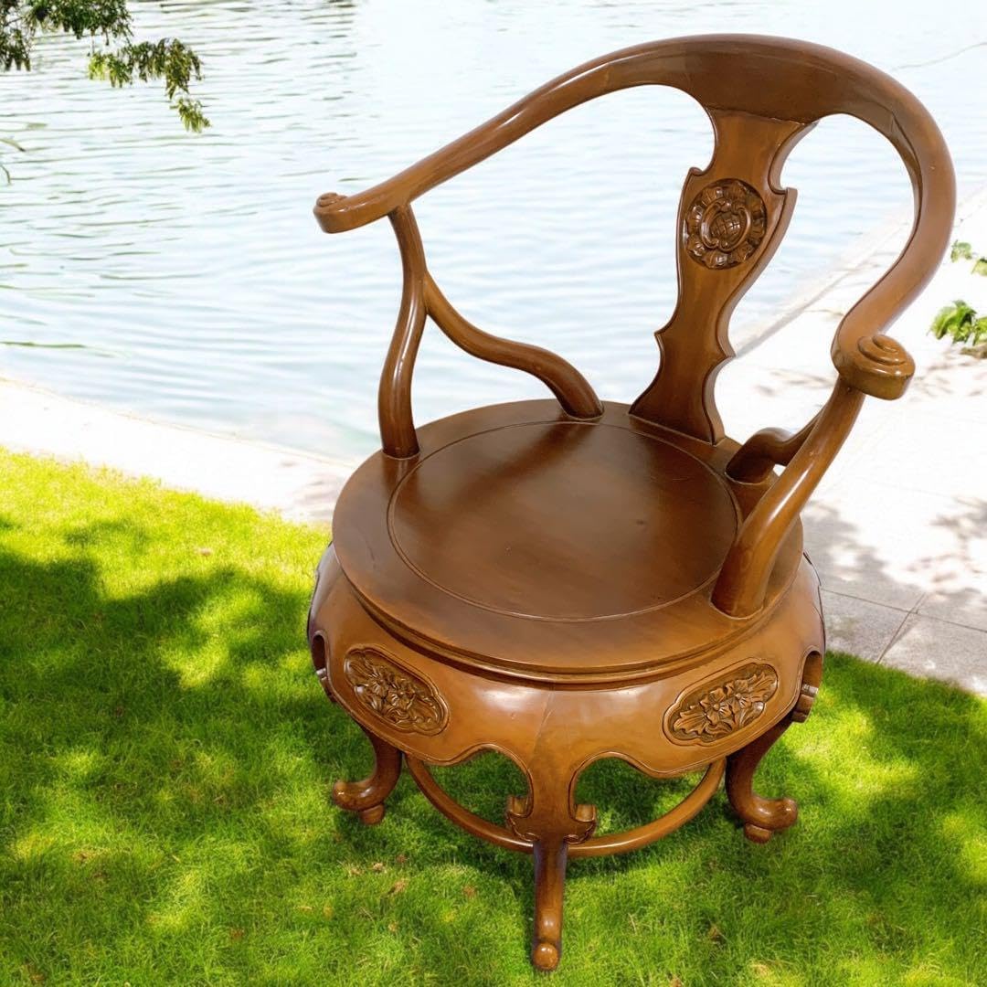 【稀少品】唐木家具 彫刻ダイニング 猫脚アームチェア 李朝家具 花梨② 唐木家具 彫刻ダイニング 猫脚アームチェア 李朝家具 花梨② ホーム