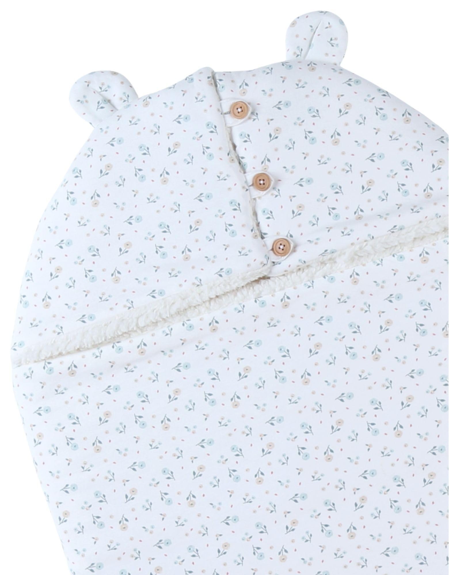 NOUKIE'S - Nid d'ange - Sherpa et Jersey - Romance - Mix & Match - pour siège Auto, Poussette