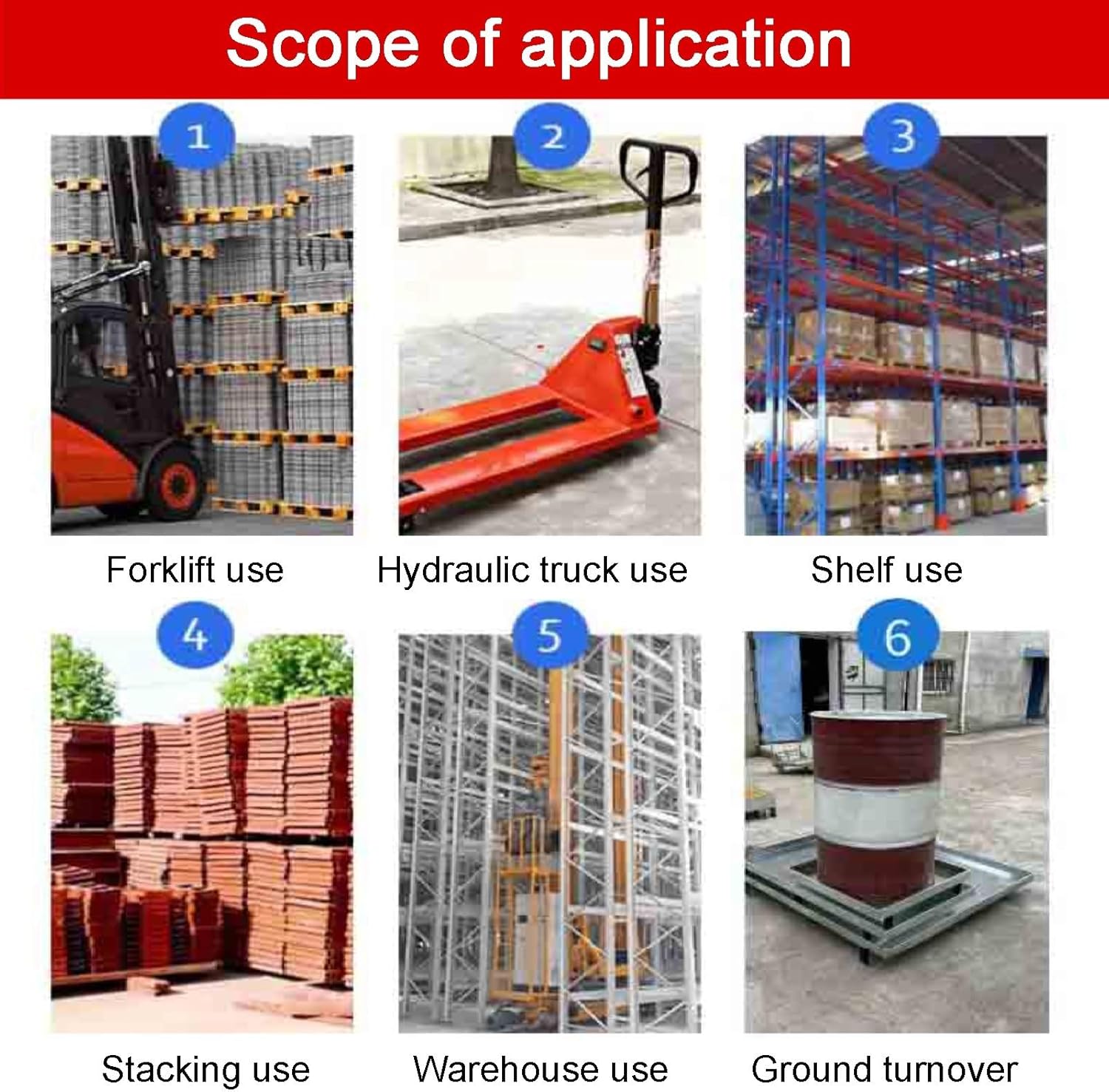 Modular Spill Platform - Leak-Proof Grid Pad with Drain Outlet, Heavy-Duty Metal Oil Barrel Storage Pallet for Industrial Warehouses (Blue 65x65x15cm, 1PC)