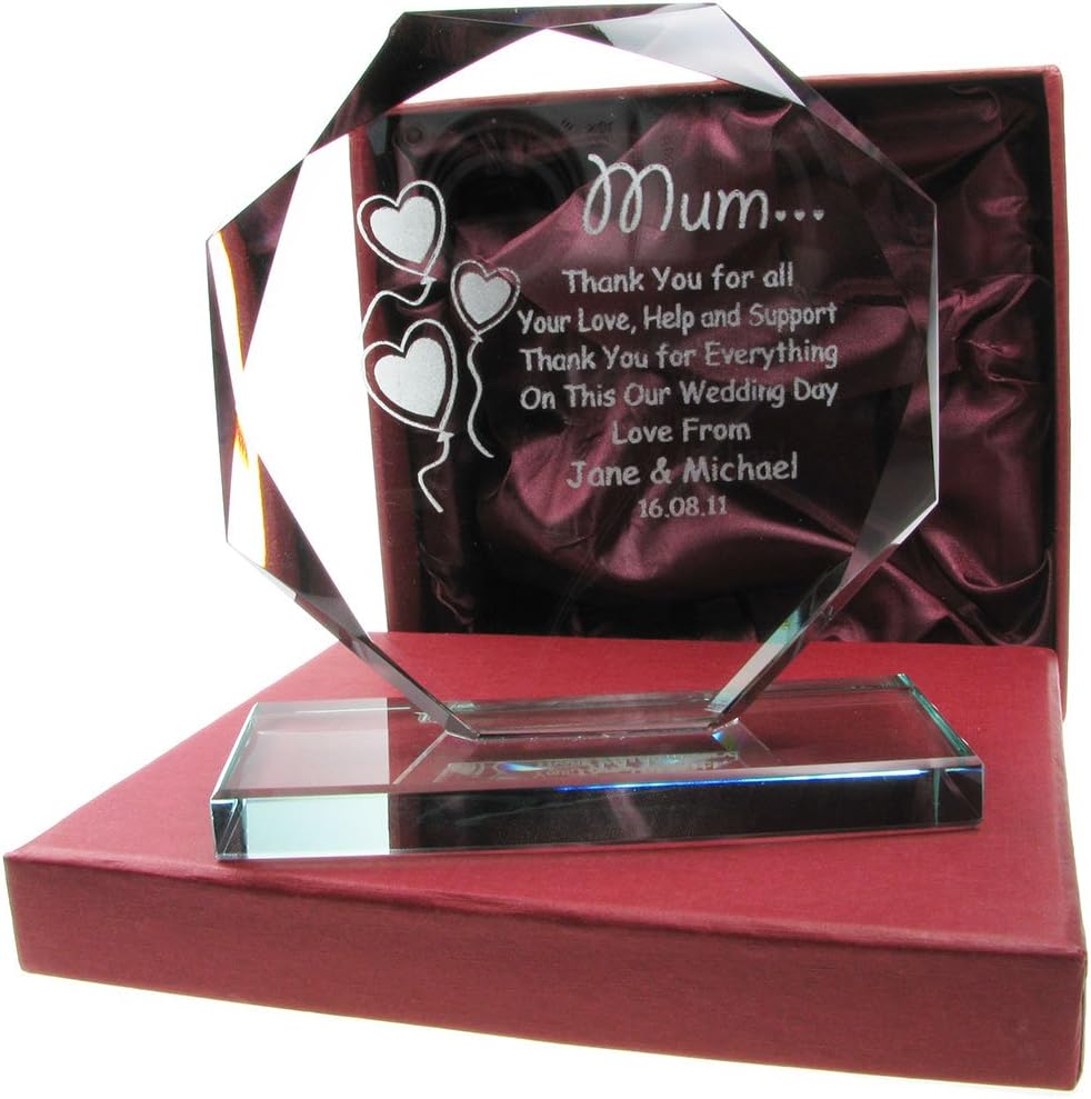 De Walden Mother of the Bride Gift, Engraved Presentation Cut Glass Gift, Mother of the Bride Gifts