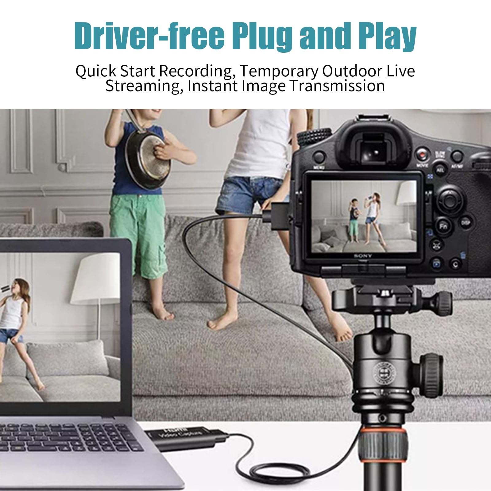 Scheda Acquisizione Video, 4K 1080P Capture Card, USB 2.0 Video Capture, Adattatore HDMI USB, Plug & Play, Adatto per Giochi Streaming Videoconferenza Enseñanza