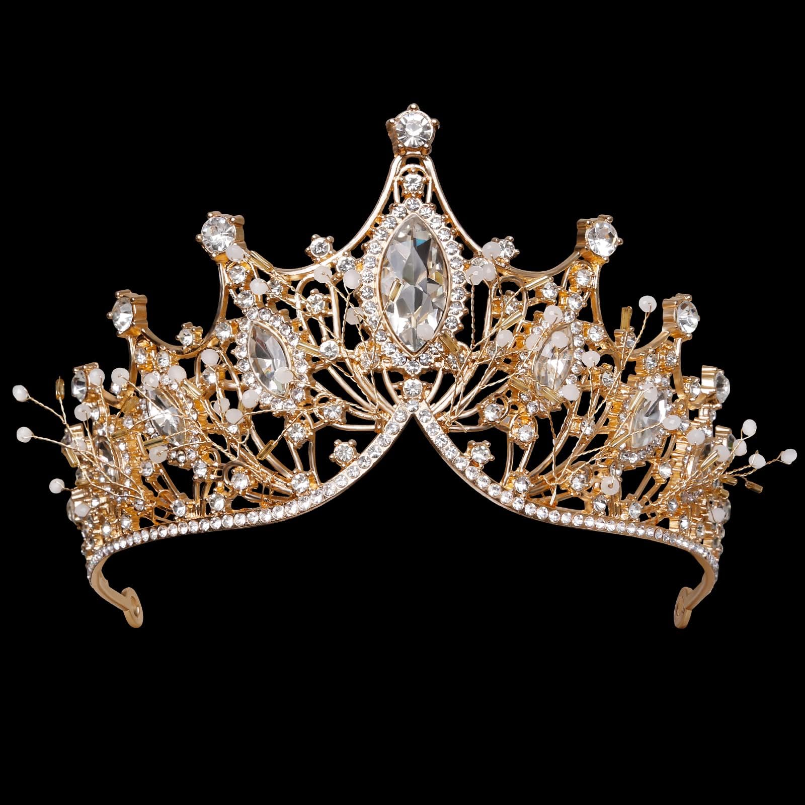 Sponsored Ad – Amzuia Crystal Rhinestones Crown, Rhinestone Wedding Bridal Crown and Tiaras Crystal Headband For Birthday Prom Pageant Party halloween