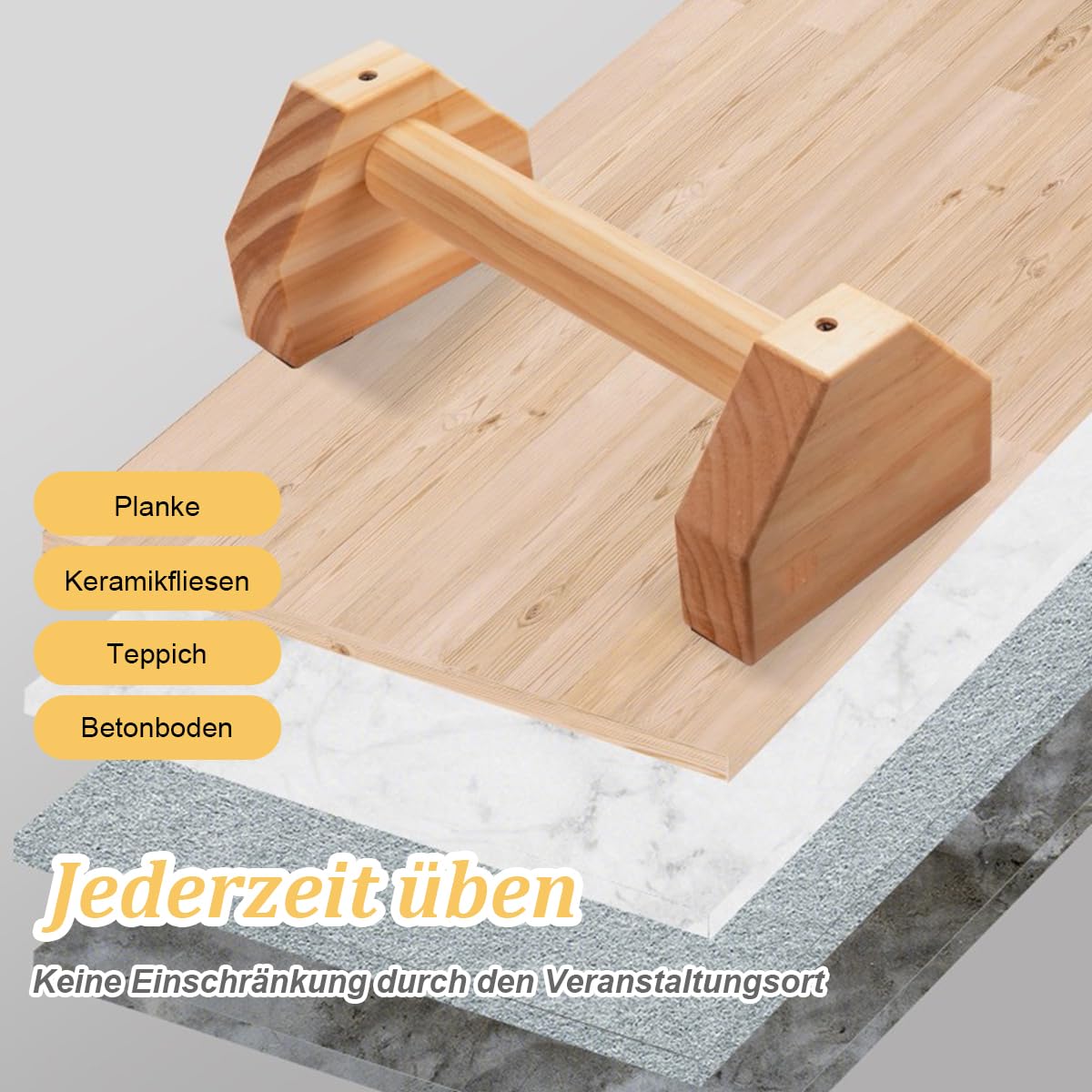 Parallettes Bars, Liegestützständer für Handstände, Planche Dips, Calisthenics, Krafttraining Parallelstangen (30 x 13 x 9 cm)