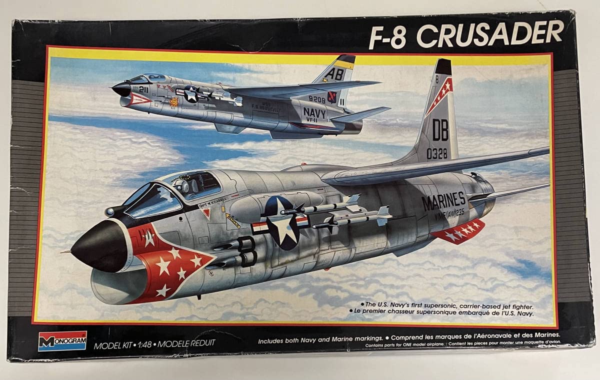 Amazon.co.jp: 希少 当時物 中袋未開封 未組立品 モノグラム 1/48 F-8 