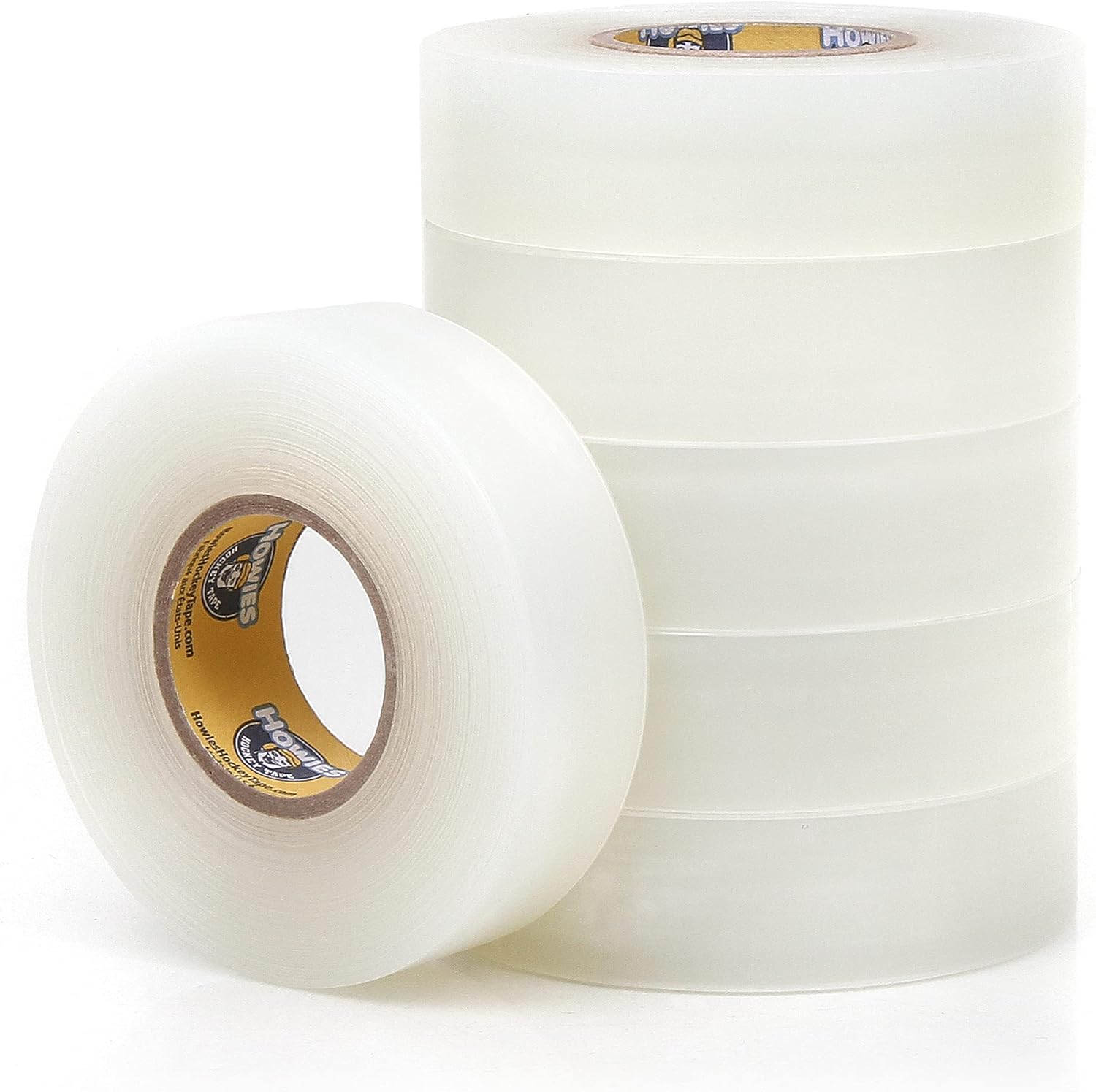 Howies Clear Hockey Tape | 1" Clear Sock & Shin Pad Tape for Hockey, Soccer, Lax, Sports | Multiple Pack Sizes | Strong Grip, Durable, Long-Lasting | Made in USA