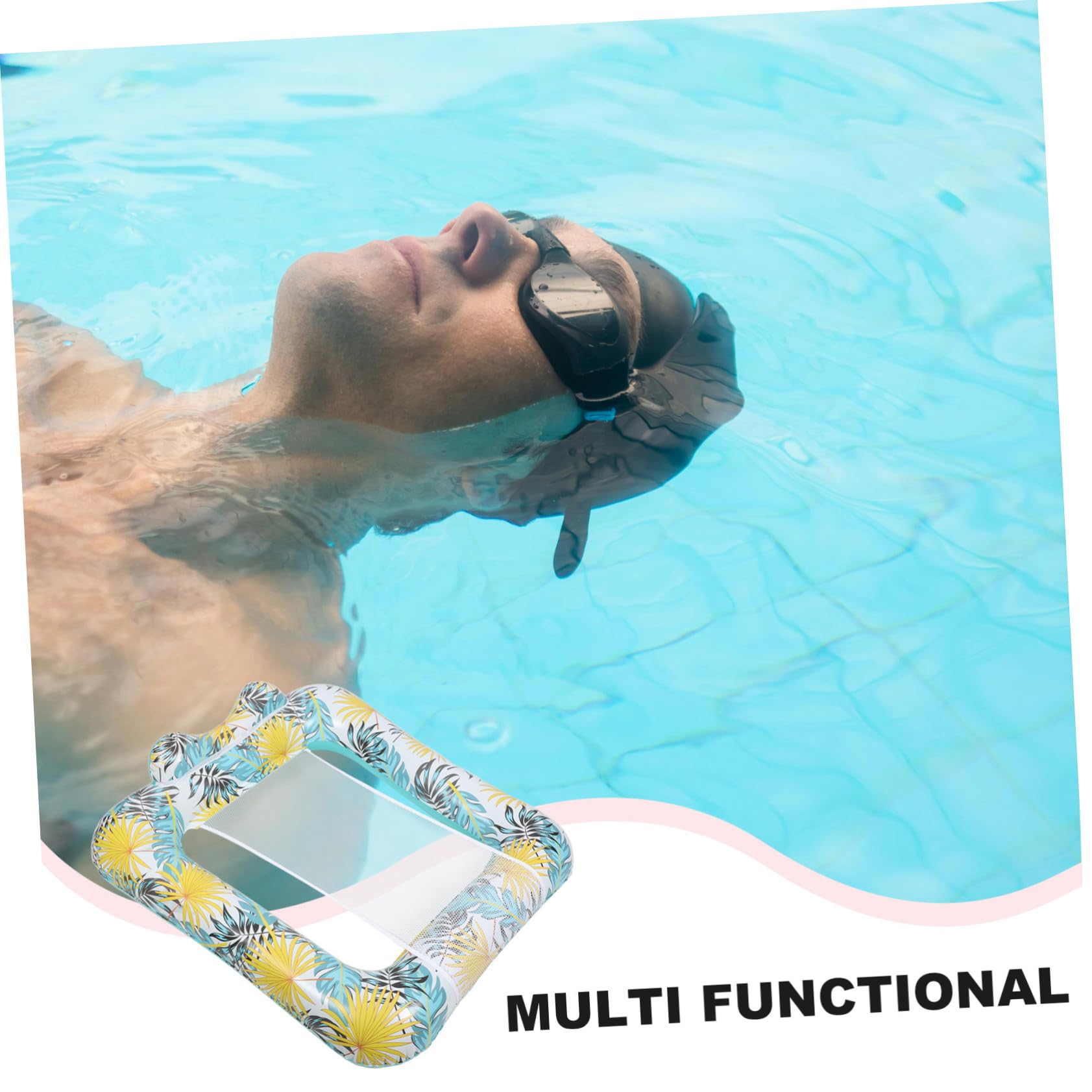 Sdraio Gonfiabile per Piscina in Pvc Rete Traspirante, Comoda e Facile da Gonfiare, per Relax in Acqua Durante le Vacanze Estive