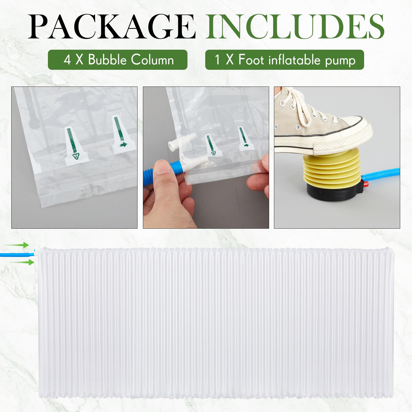 5 fundas protectoras inflables para TV, columnas de burbujas, se adaptan a hasta 62 pulgadas de ancho x 36 pulgadas de alto (se adapta a 65 pulgadas y menos), protector de pantalla plana con inflador