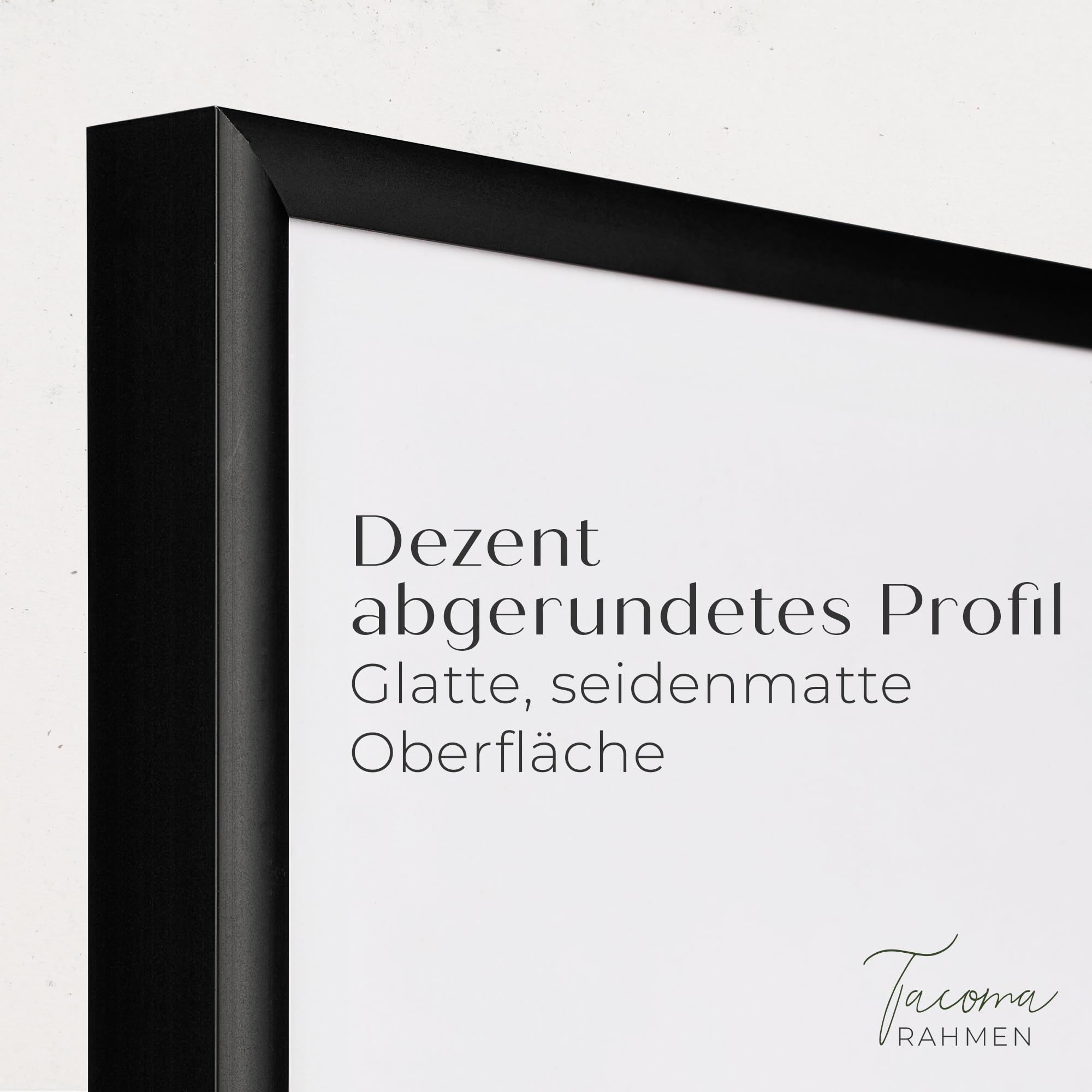 Bilderrahmen 33x98 cm Aluminium mit Acrylglas - Schwarz