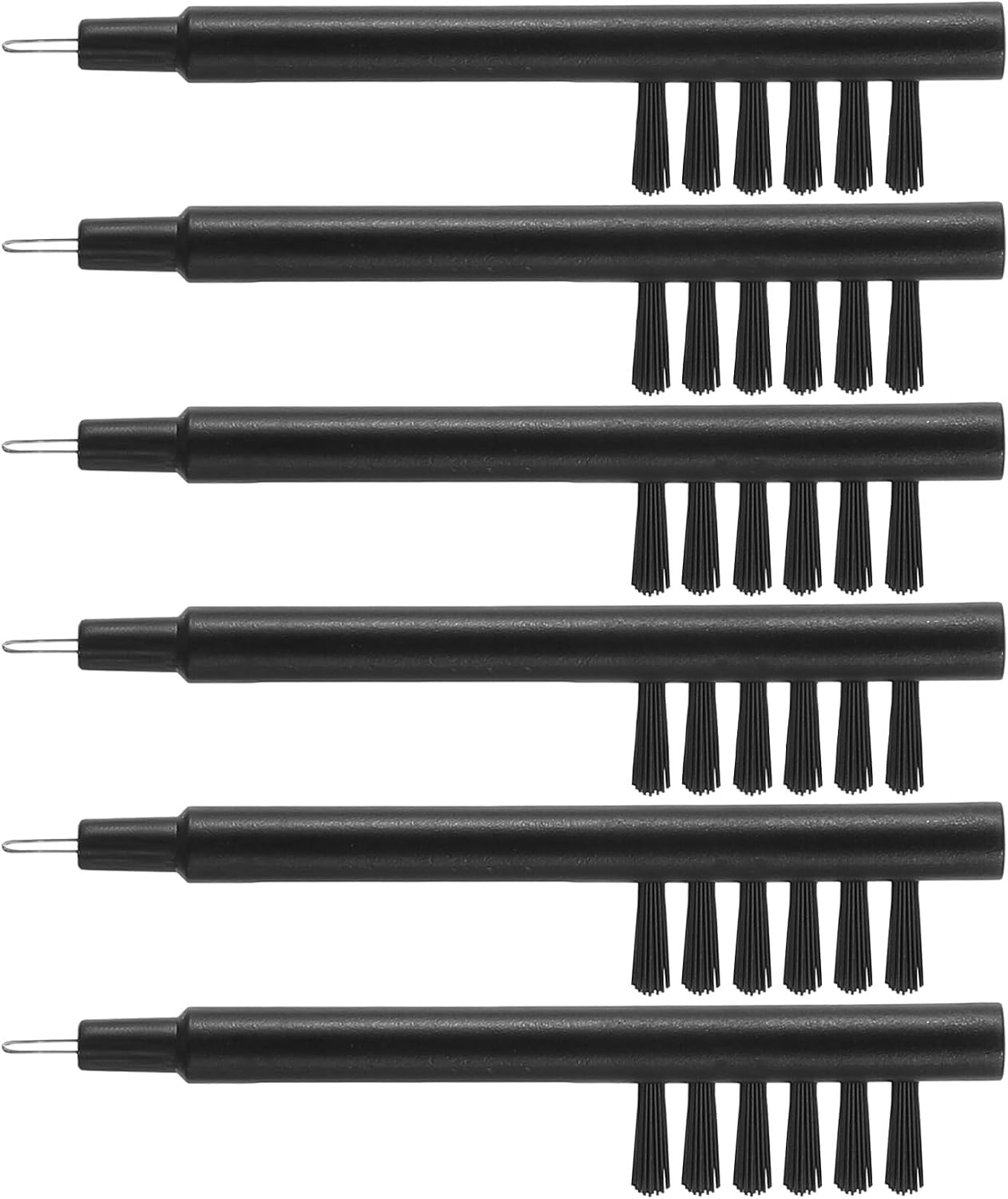 6 Pcs Hearing Aid Cleaning Brush, Ergonomic Hearing Aid Brushes for Cleaning with Multi-Head Design for Deep Cleaning Earwax (for Seniors)