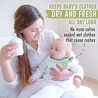 Vista 7 de KeaBabies Baberos de silicona para bebés y baberos orgánicos para bebé, baberos de alimentación para bebés con bolsillo grande para atrapar