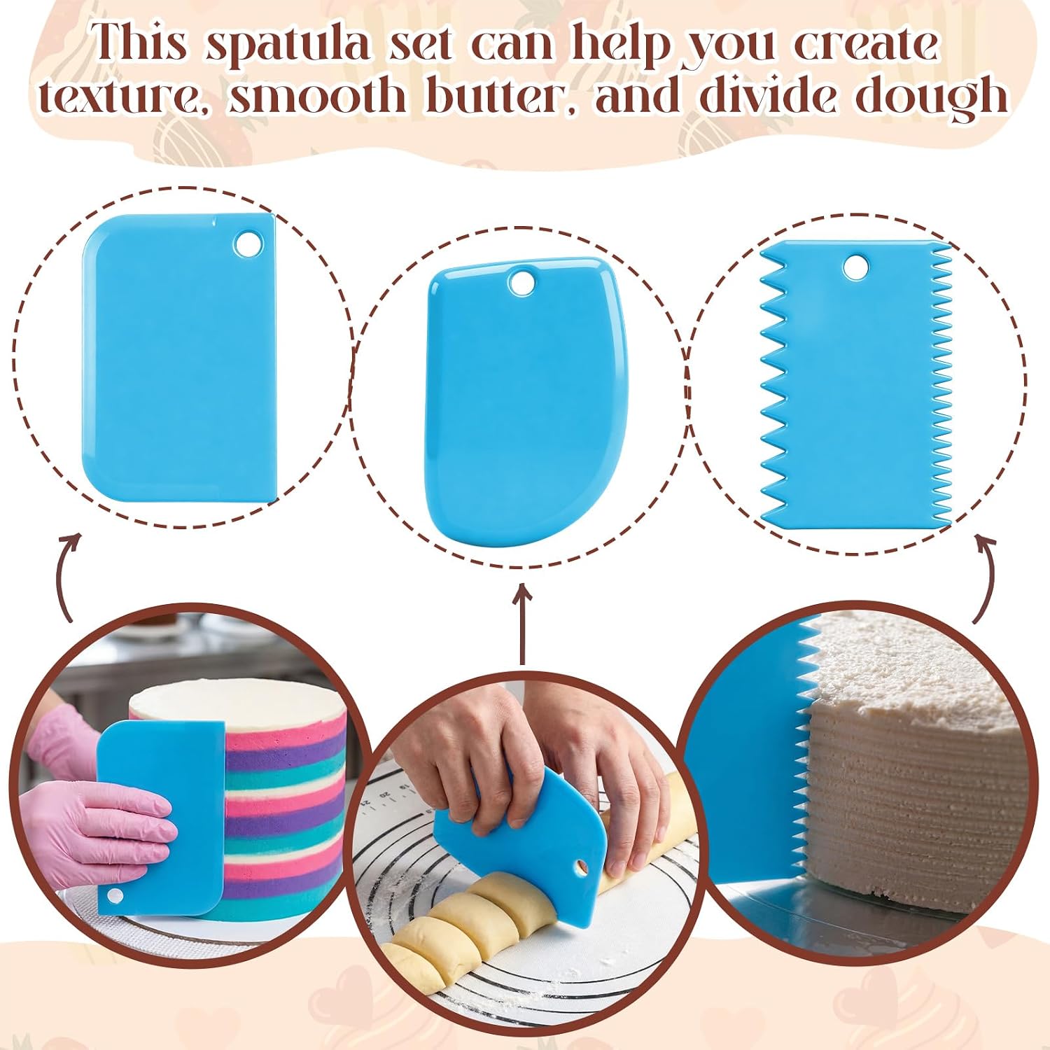 Zhehao 4 Pcs Piping Bottles for Icing Cookie Decorating Supplies Plastic 4 oz & 8 oz Squeeze Bottles & 12 Different Tips & 2 Couplers & 3 Scrapers for Cookie Icing Kit Pancake Squeezing