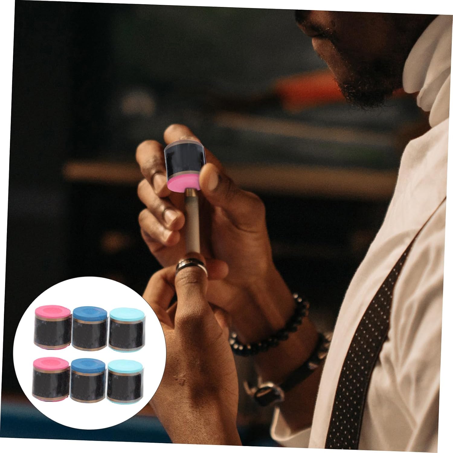 6pcs Pool Cue Chalks Non-clumping Billiard Chalk Professional for Cue Tips Billiard Accessories